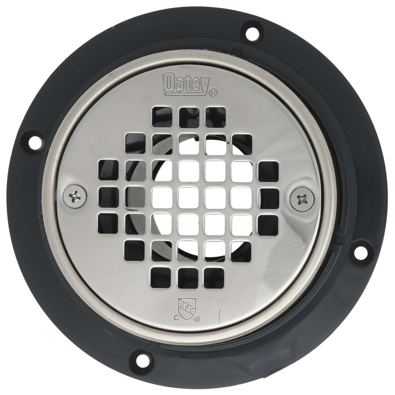 Oatey 42263 2″ PVC Round Low Profile Drain SS Strainer & Ring