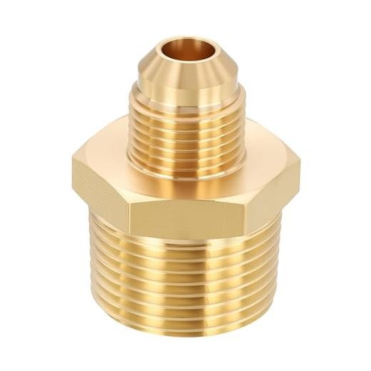 Pack Male to Male Adapter, 3/4″ MNPT x 3/8″ 3/4″ Male NPT to 3/8″ Male Flare 1