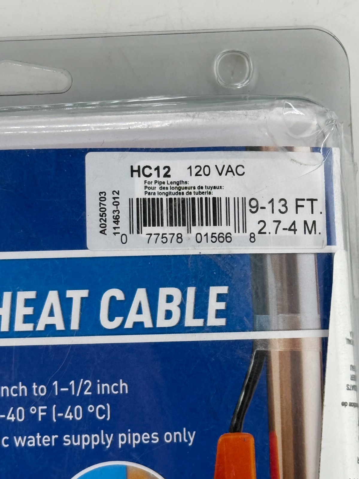 Frost King 12 ft. Electric Heat Cable Kit HC12A