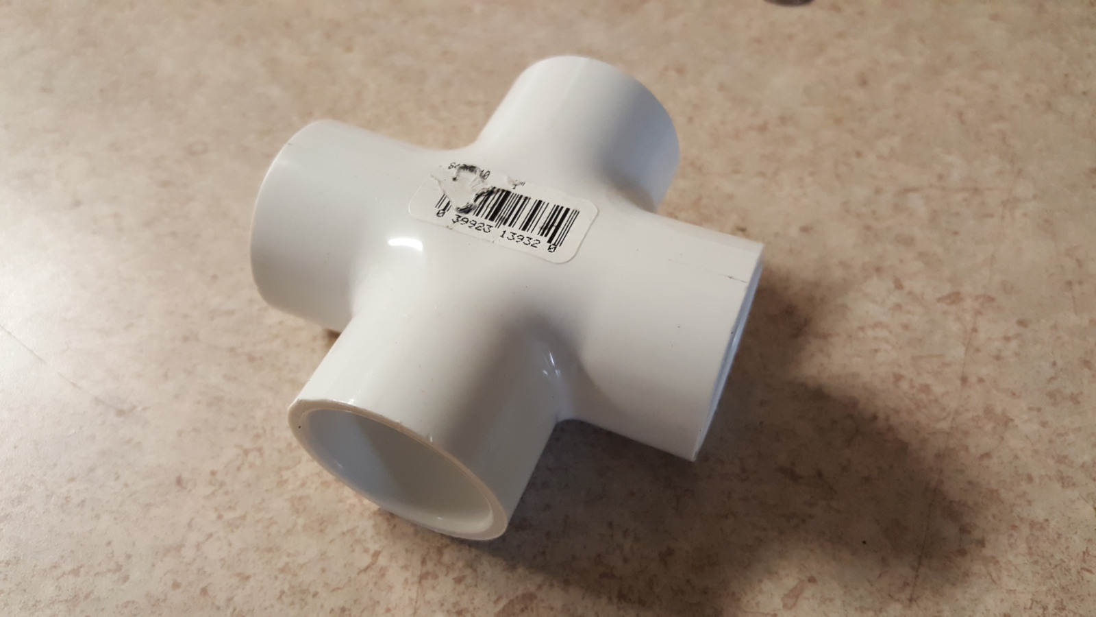 1″ inch 4-way Tee PVC fitting connector elbow ( qty 1) sch 40
