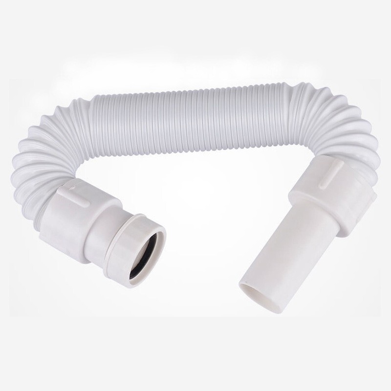 Kitchen Flexible Waste Trap Drainage Pipe Connector Bathroom Basin Shower Pipe