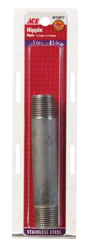 Smith-Cooper Nipple Stainless 304 1/2 ” X 4.5 “