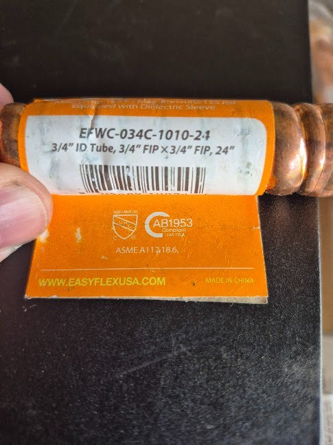Easyflex water connections, various sizes & lengths, free shipping CONUS