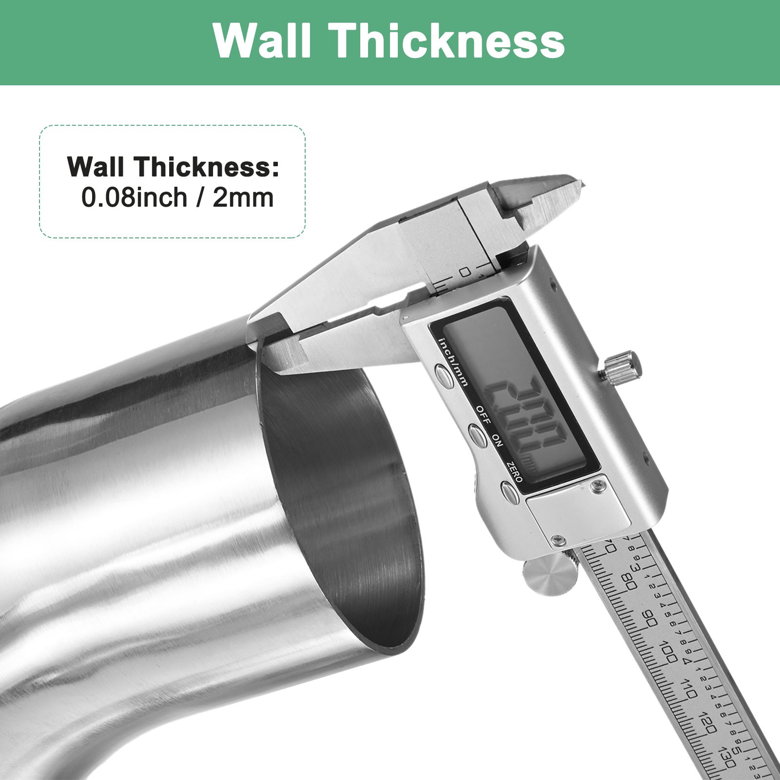 OD 2.2 Inch 45 Degree Mandrel Bend Elbow, Thicken 2 mm Height 155 mm