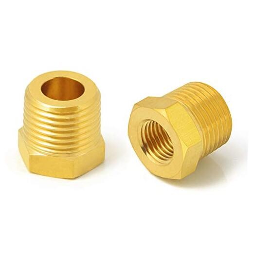 Brass Reducer Hex Bushing, 1″ Male NPT to 1/4″ Female NPT, 1″ x 1/4″(2PCS)