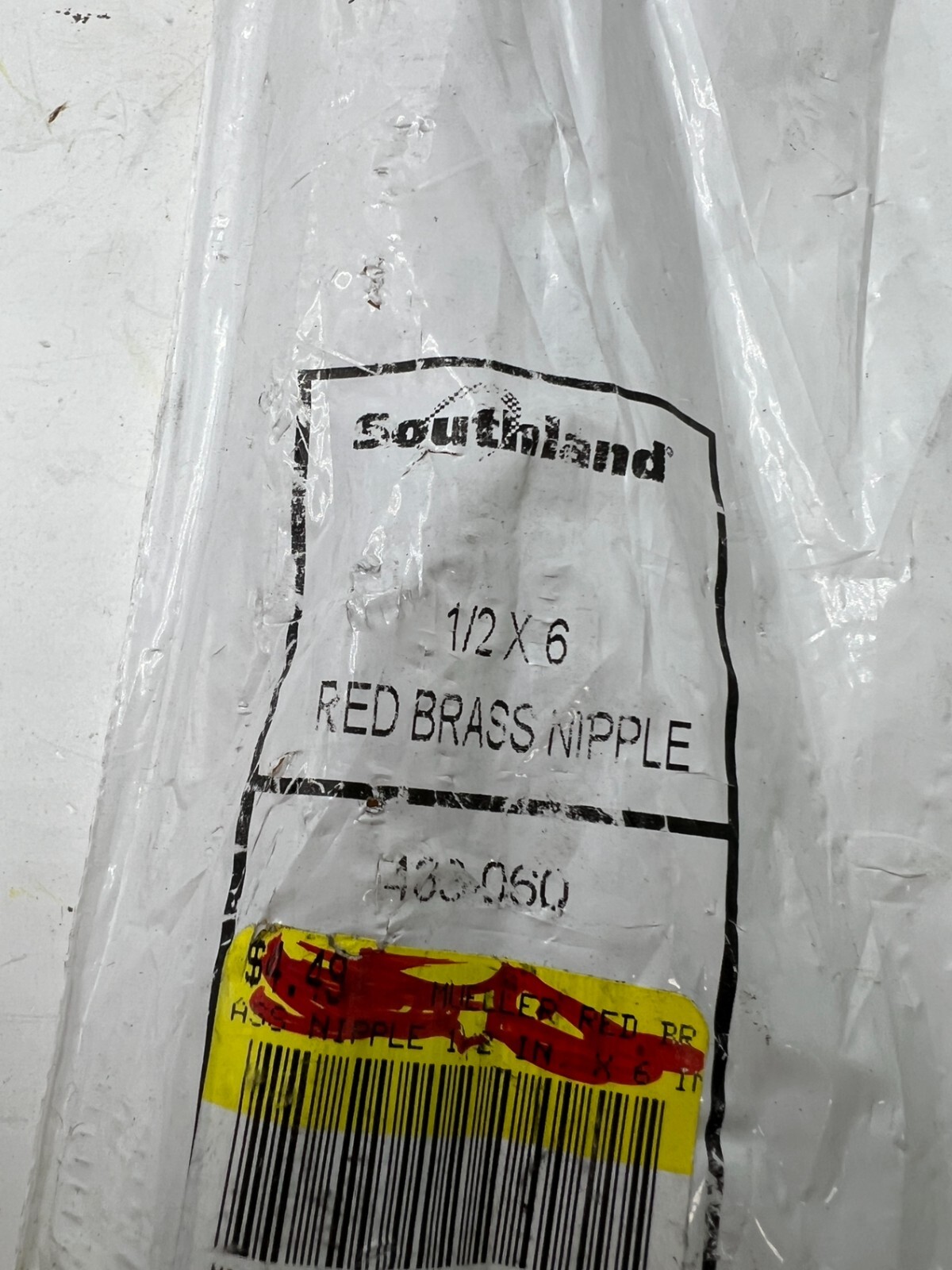Southland 1/2″ X 6″ No Lead Red Brass Pipe Nipple 463-060