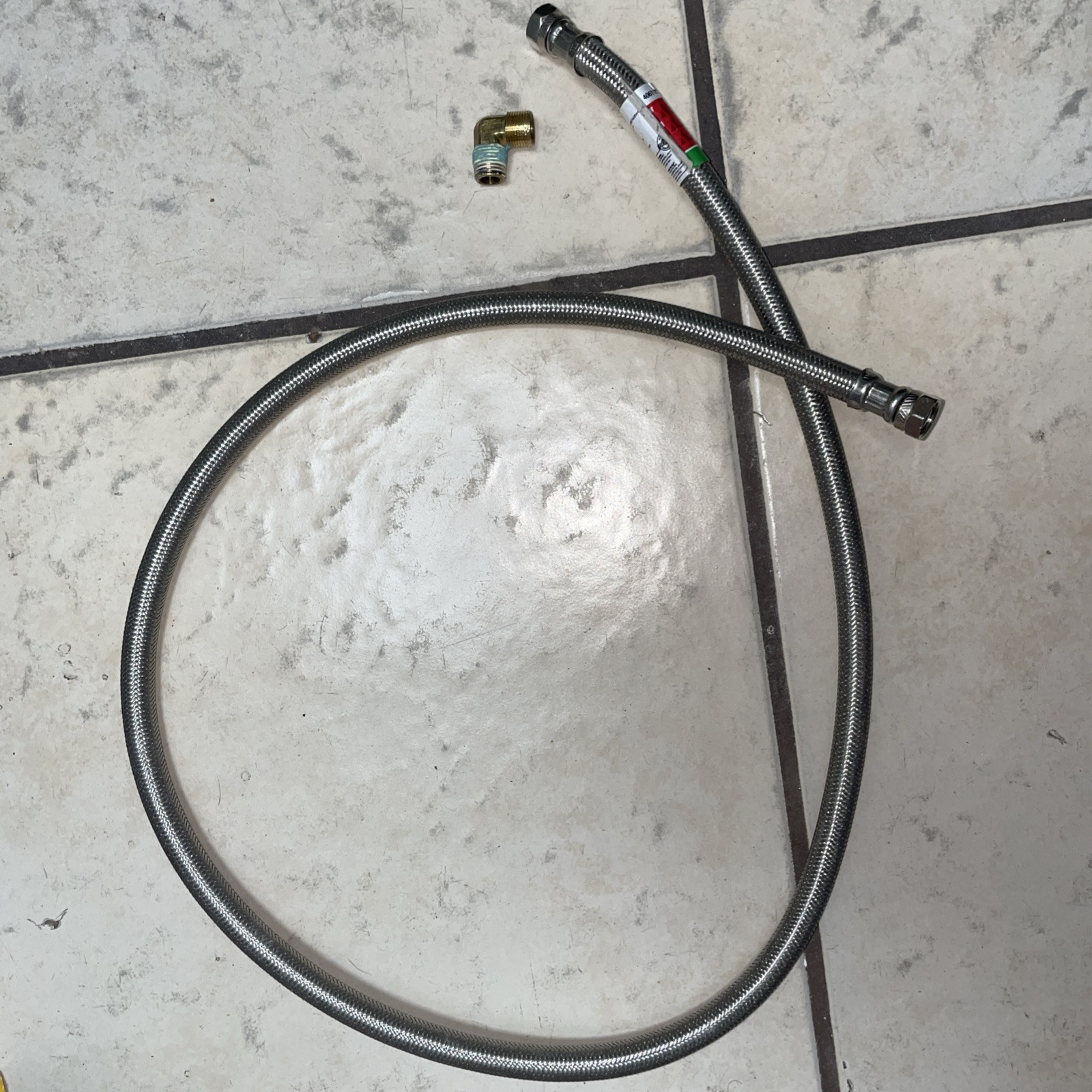(1) 3/8″ Comp x 48″ 4-FT S.S Universal Dishwasher Water Supply Line Connector LF
