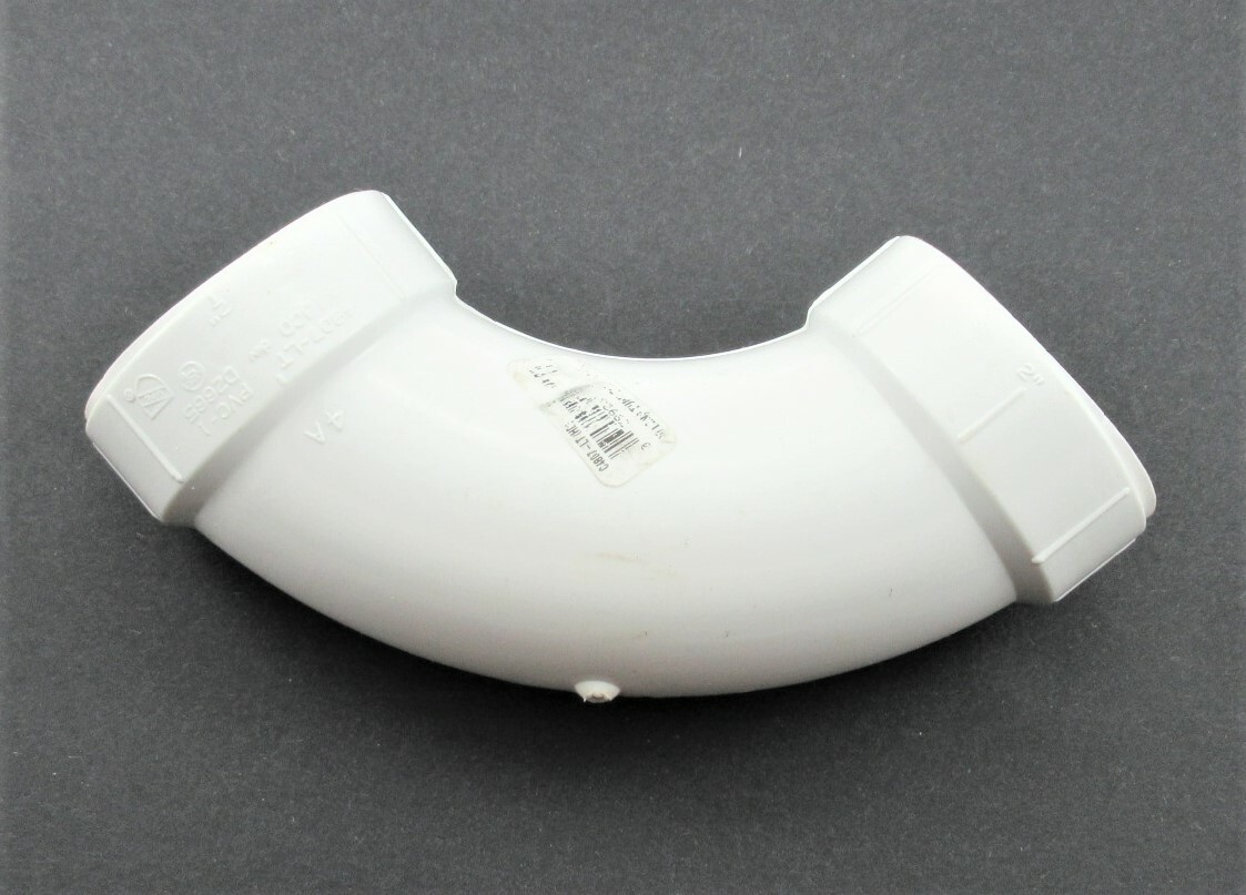 PVC Pipe Fitting 2″ PVC DWV 90 Degree Hub x Hub Long Turn Elbow C4807LTHD2