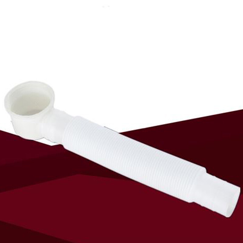 Bathtub Drain Tube Plastic Waste Pipe Home Bathroom Kit Replacement Retractable
