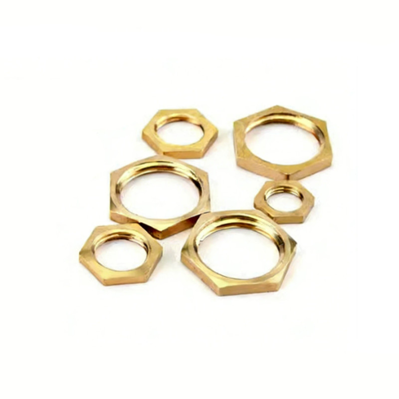 5Pcs NPT Locknuts In Brass, Female Thread Slim Locknuts in NPT , 1/8 1/4 3/8 1/2