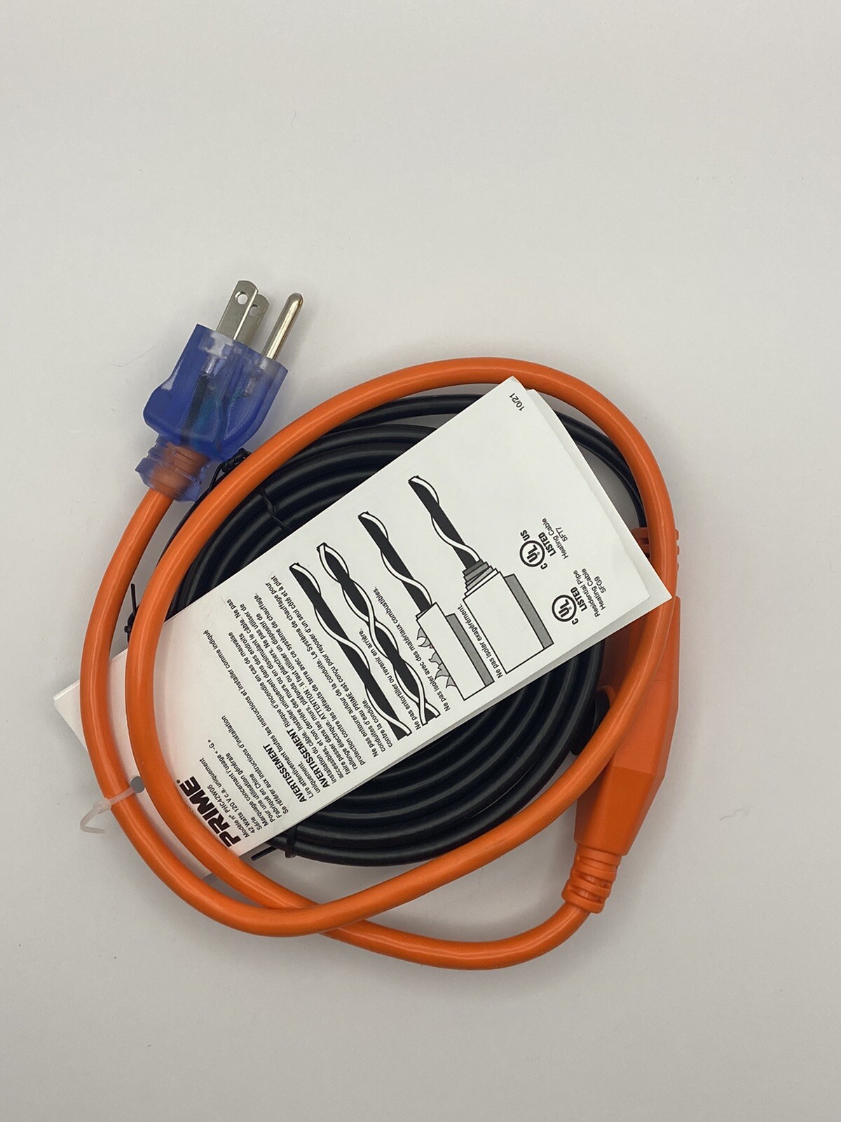 PRIME WATER PIPE FREEZE PROTECTION 6 FOOT 42 WATTS 120V for metal/plastic pipes