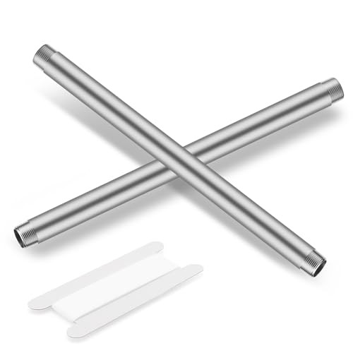 1/”x1″ 304 Stainless Steel Pipe, 1/” NPTx 1/” NPT Male Threaded 12 Inch 2
