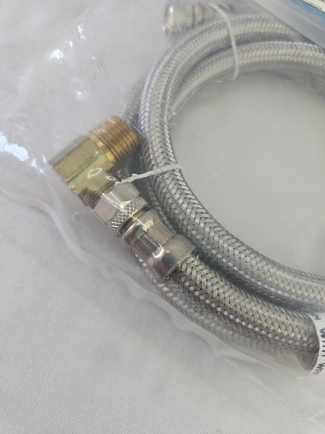 NEW 3/8″ Comp x 60″ 5-FT S.S Universal Dishwasher Water Supply Line Connector LF