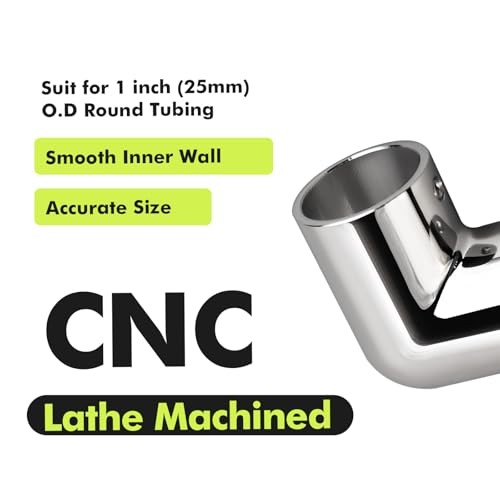 316 Stainless Steel Fittings for Boat Railings – 1-Inch – 2-Way 90° Elbow