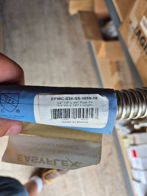 Easyflex water connections, various sizes & lengths, free shipping CONUS