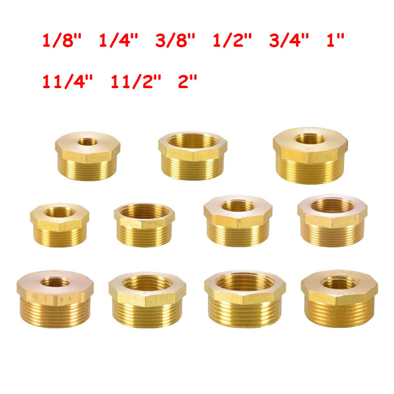 BSP 1/8″ – 2″ Male to Female Brass Reducer Pipe Fitting Water Adapter Connector