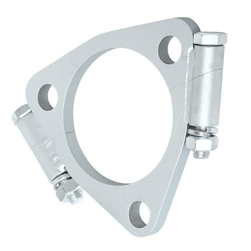2.5 inch ID Triangle Exhaust Split Flange for 2.25 inch OD Flared Y Pipe, Pack