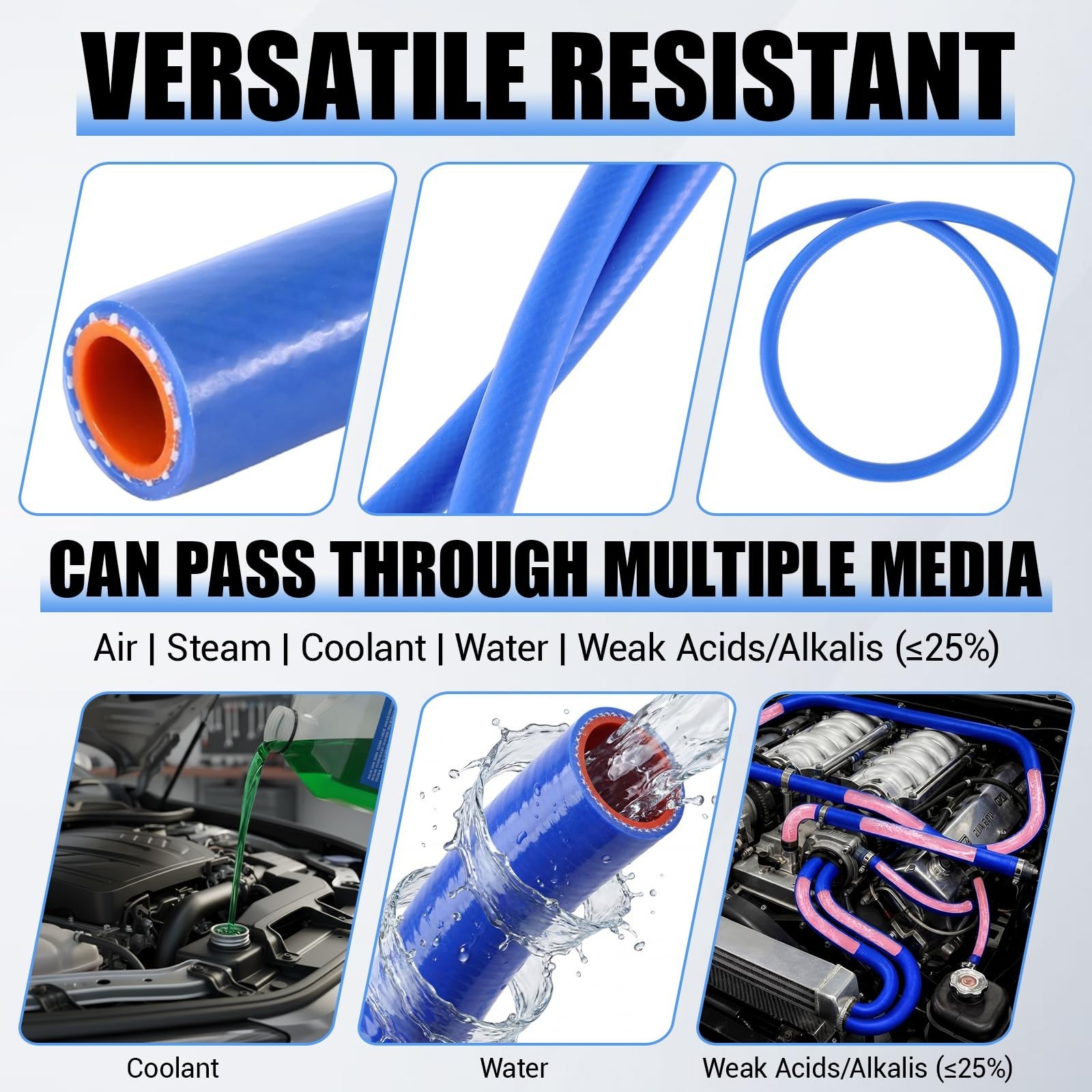 Outus 3/8″ ID Silicone Heater Hose 25 ft Roll, Coolant Radiator Straight 80 P…