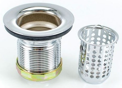 PASCO 1361 Junior Basket Strainer Brass Chrome 2-2.5in