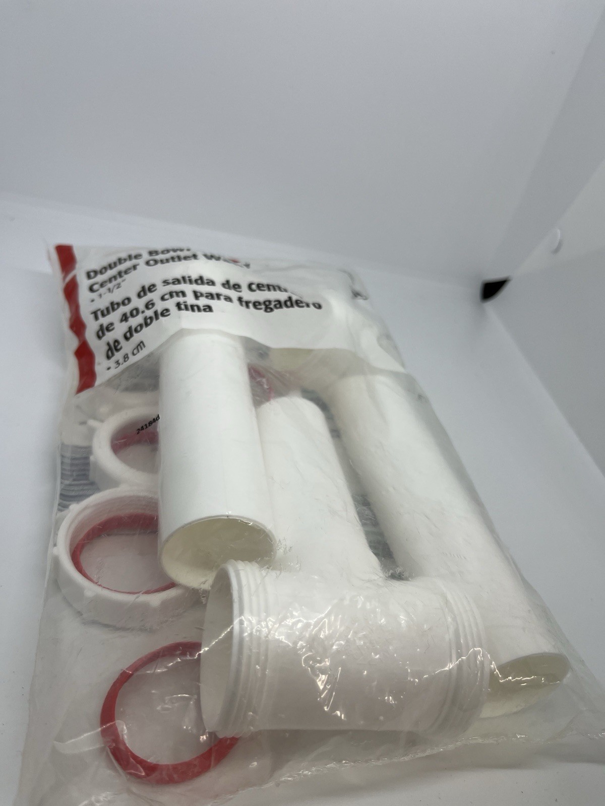 Keeney 1-1/2″ x 16″ Center Outlet Waste Kit Double Bowl Sink White 130A-16WK